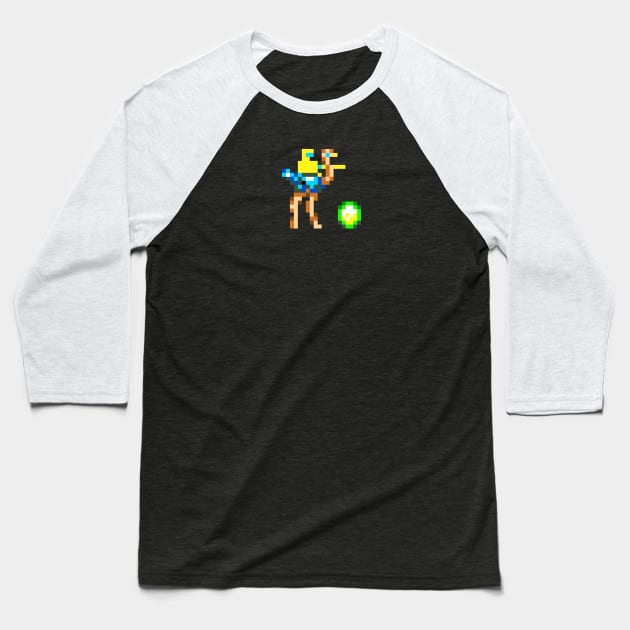 Joust - Mounted Hero and Egg Baseball T-Shirt by kruk